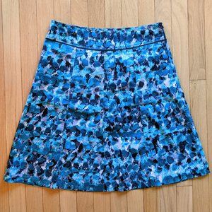 Ann Taylor A-line Skirt Watercolor Blues